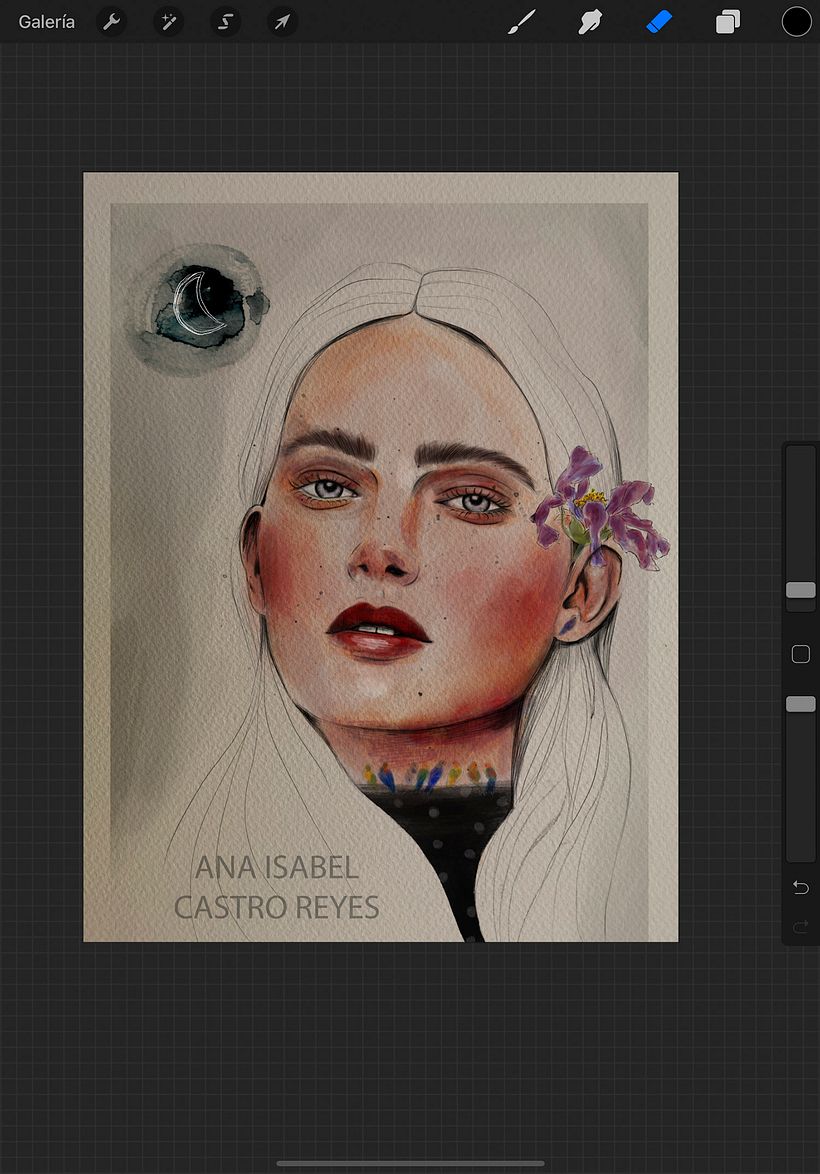 Aún no decido si se ve mejor con la flor pintada o sin pintar