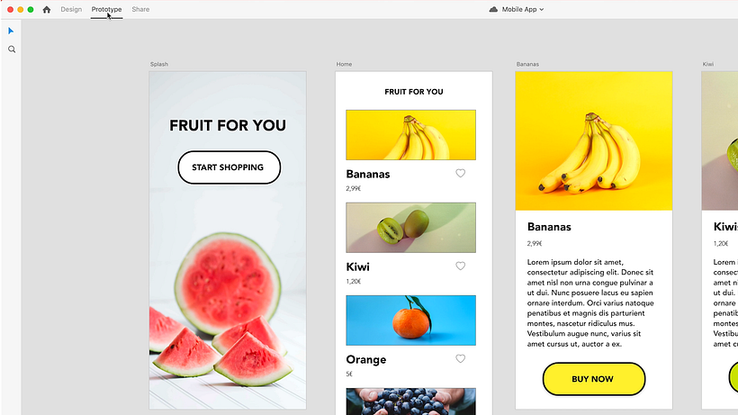 Adobe XD Tutorial: Basic Prototype Interactions 3