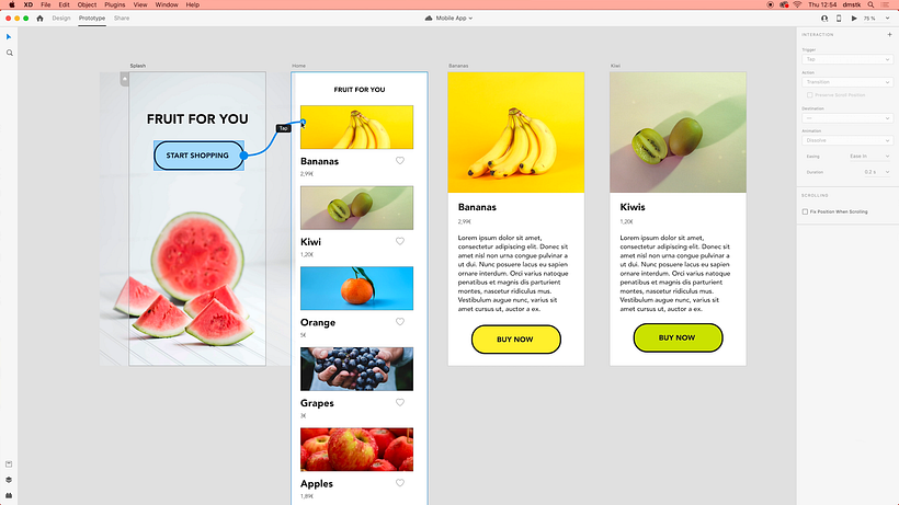 Adobe XD Tutorial: Basic Prototype Interactions 7