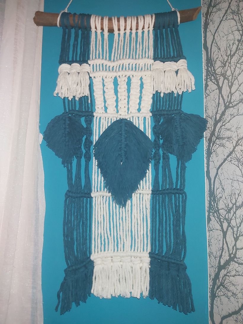 Mi Proyecto del curso: Introducción al macramé: creación de un tapiz decorativo 1