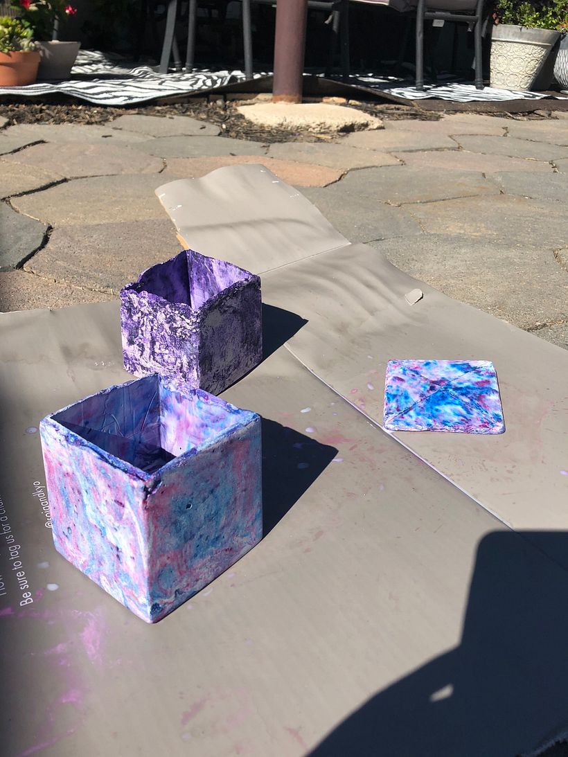 Experimenting with Magenta, Blue + Purple Pigments