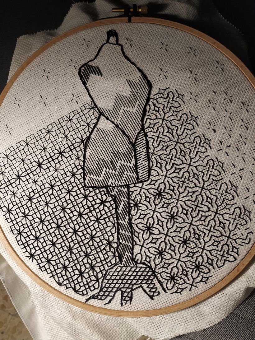 Mi Proyecto del curso: Introducción al bordado en blackwork 0