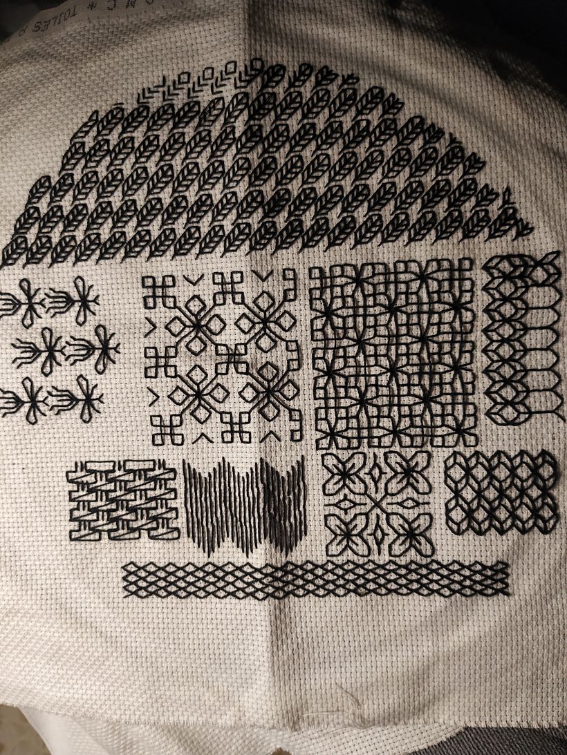 Mi Proyecto del curso: Introducción al bordado en blackwork 1