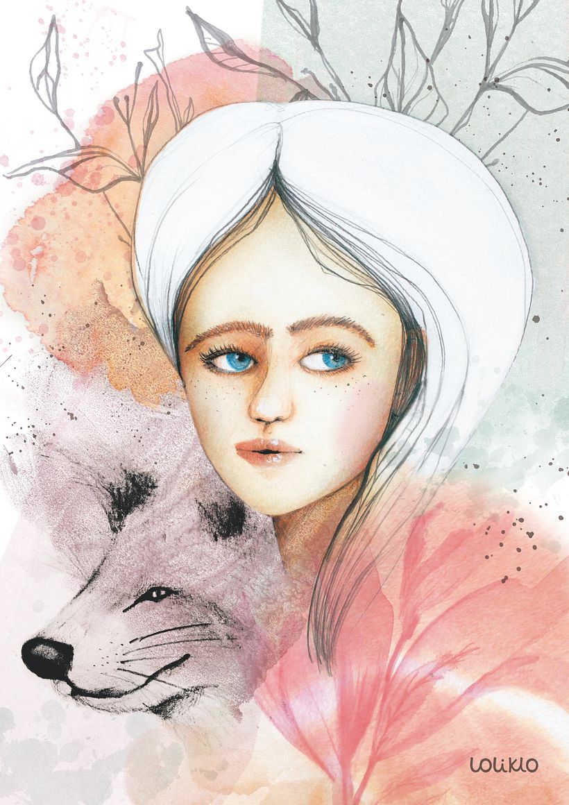 Mi Proyecto del curso: Retrato ilustrado en acuarela 1