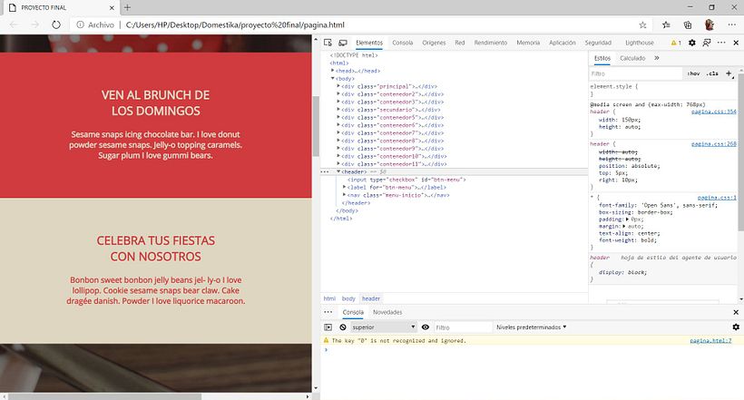 Mi Proyecto del curso: Introducción al Desarrollo Web Responsive con HTML y CSS 1