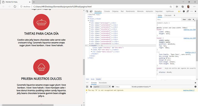 Mi Proyecto del curso: Introducción al Desarrollo Web Responsive con HTML y CSS 3