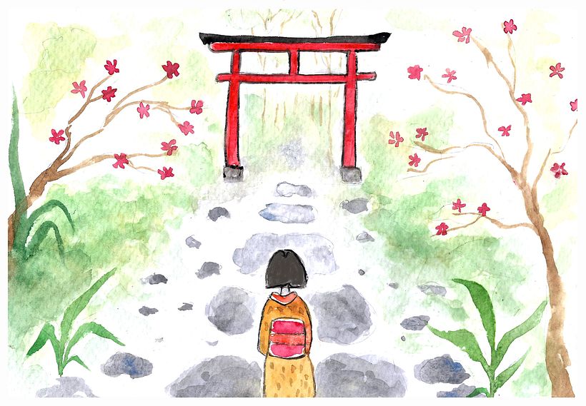 Mi Proyecto del curso: Ilustración en acuarela con influencia japonesa -1