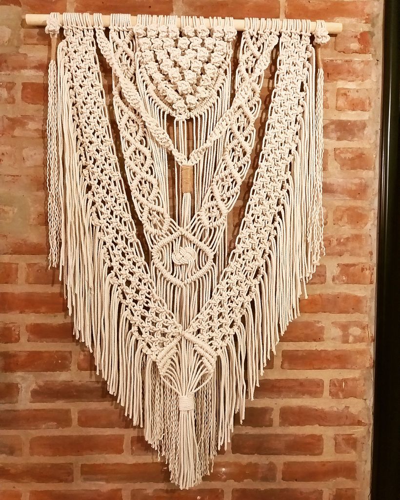 Tapiz en macramé