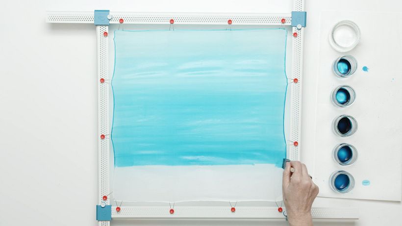 Tutorial Pintura: técnicas de degradado sobre seda 9