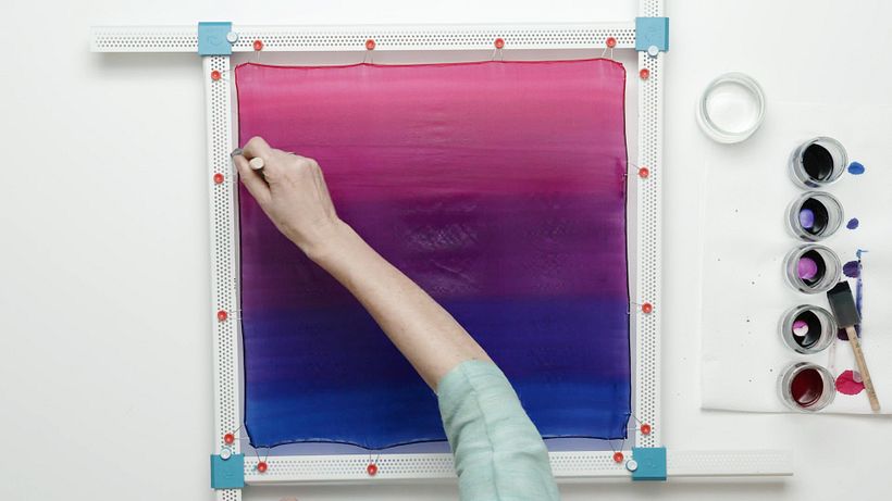 Tutorial Pintura: técnicas de degradado sobre seda 12