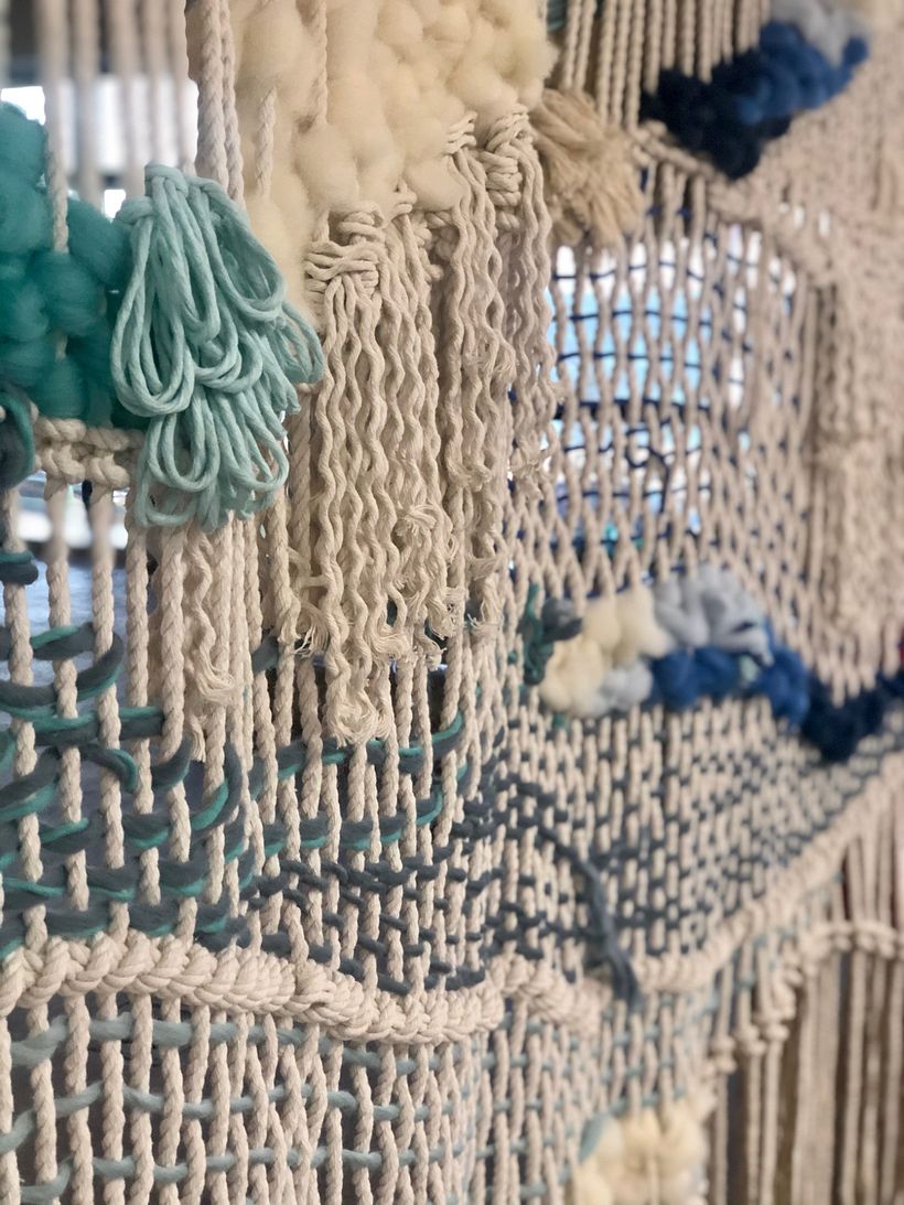 Sede do WYGROUP: Peça em Macramé com Tapeçaria 0