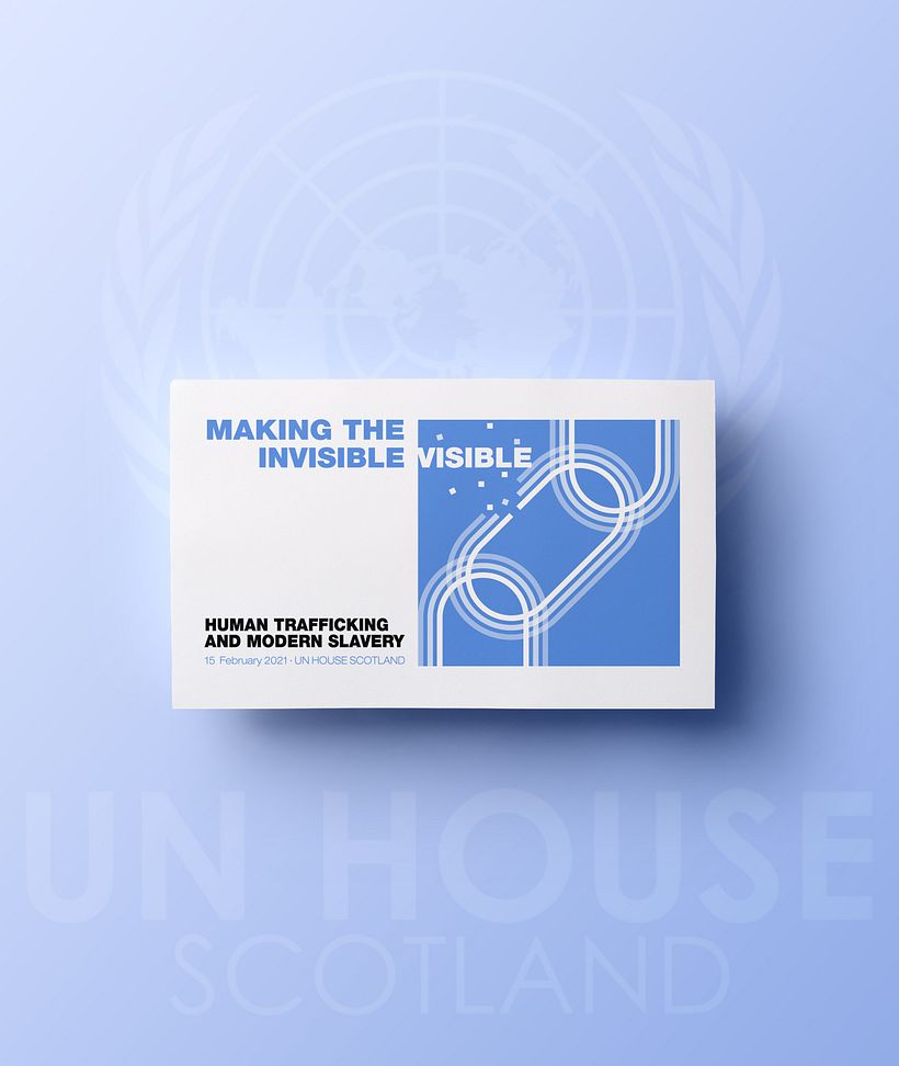 Pruebas de diseño para la organización de la Conferencia "Making the Invisible Visible. Human Trafficking and Modern Slavery"