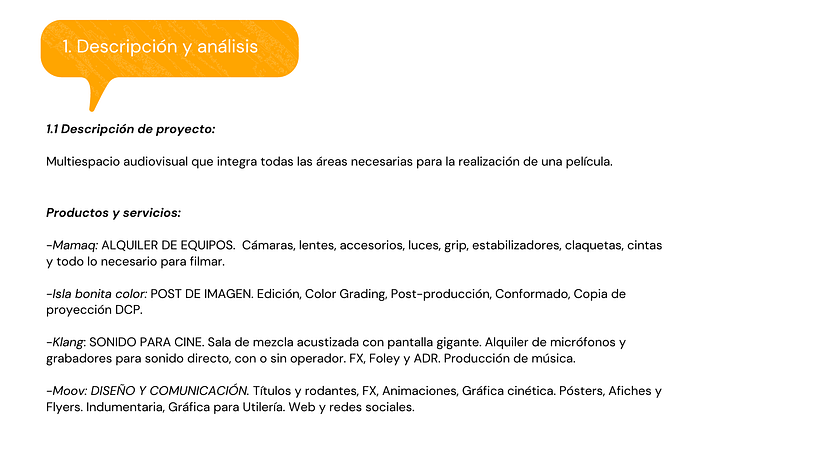 Productora audiovisual- Social Media Plan en proceso 2