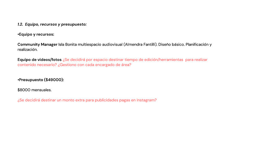 Productora audiovisual- Social Media Plan en proceso 3