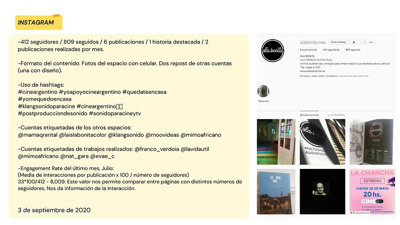 Productora audiovisual- Social Media Plan en proceso 5