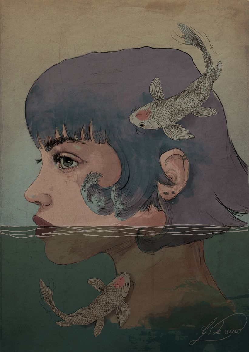 La pequeña ola de Kanagawa 