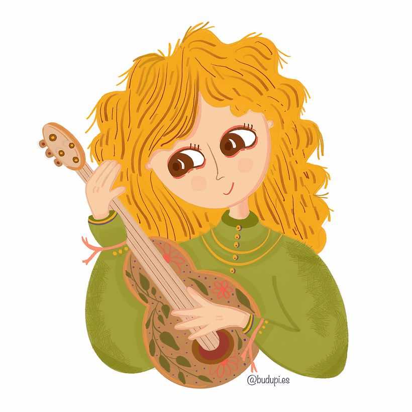 Chica tocando la guitarra