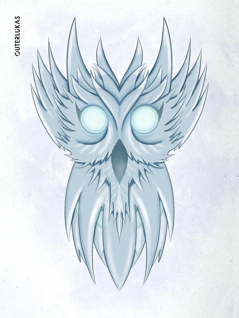 White owl - Ilustrație tradițională