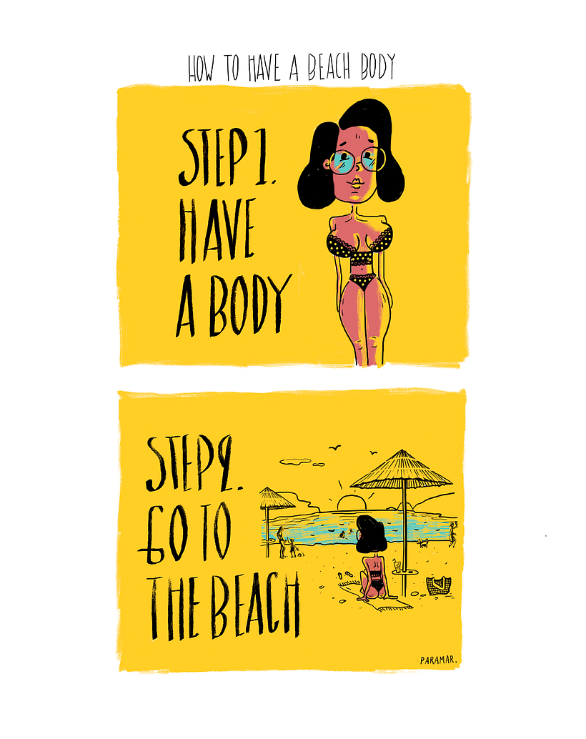 Comic Illustration for a coffee takeaway cup design