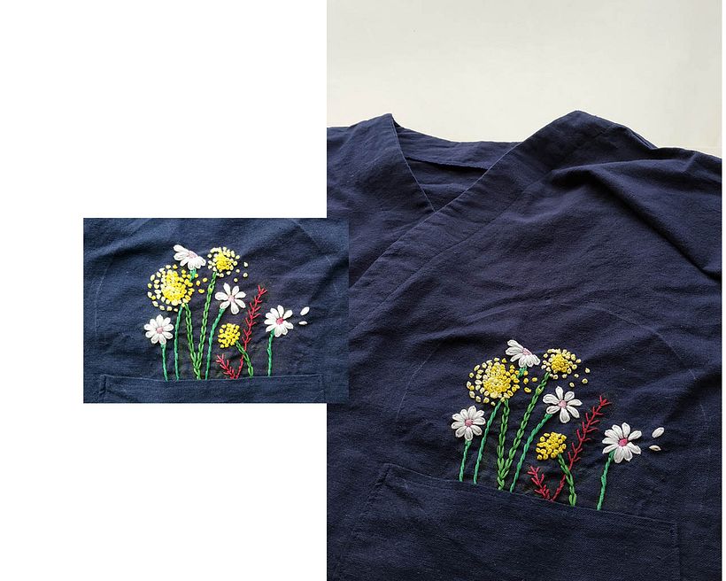 tried some embroidery on my cloths :)
