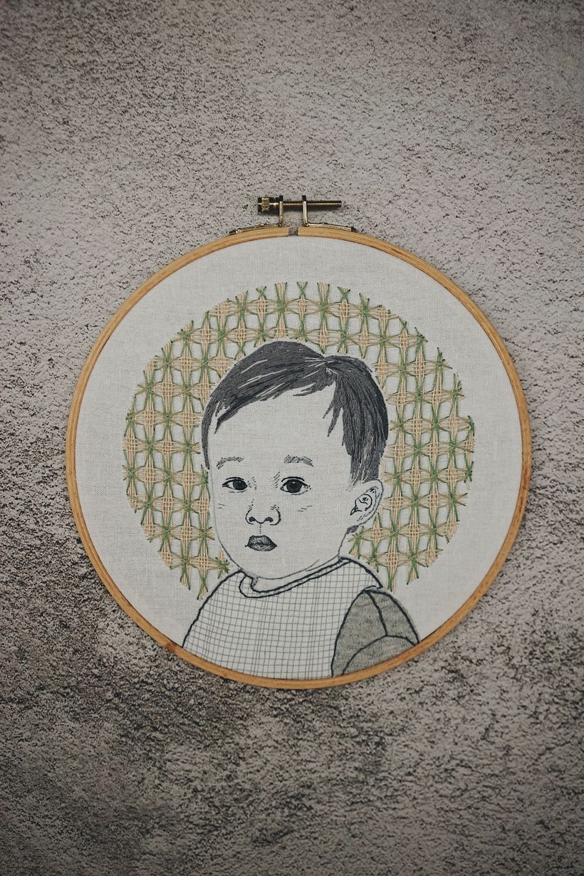 My son's embroidered portrait 0