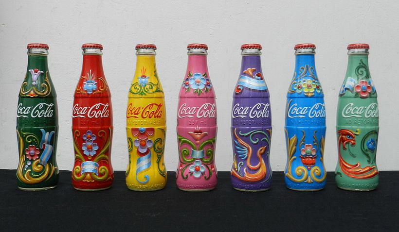 Fileteado porteño para Coca-Cola. Alfredo Genovese.