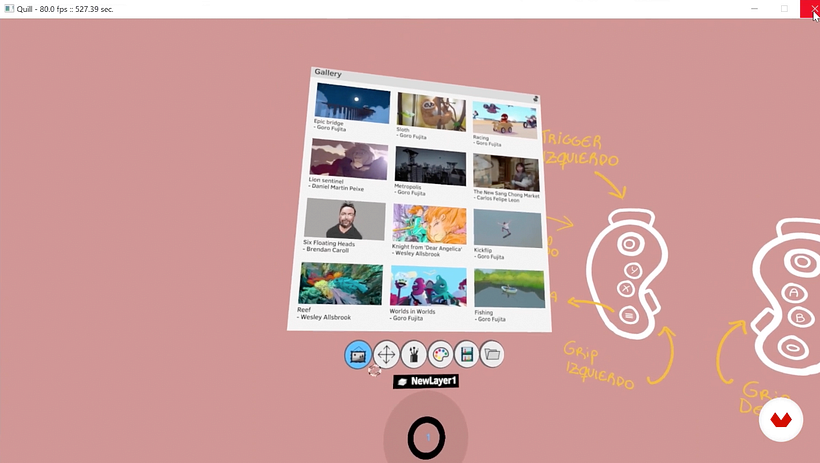 Oculus Quill - Menu: Gallery