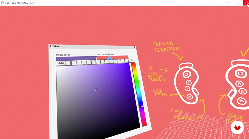 Oculus Quill - Menu: Color