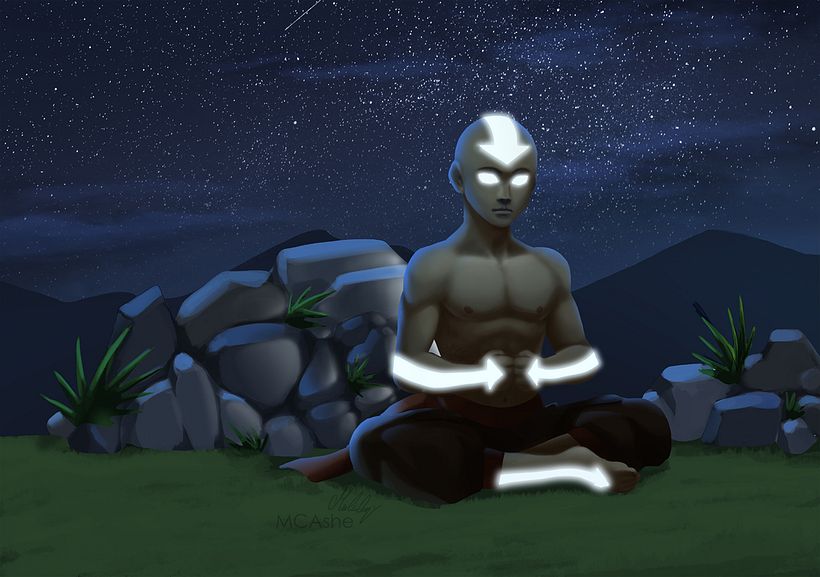 Mi Proyecto del curso: Principios de iluminación para pintura digital - Aang Avatar  6