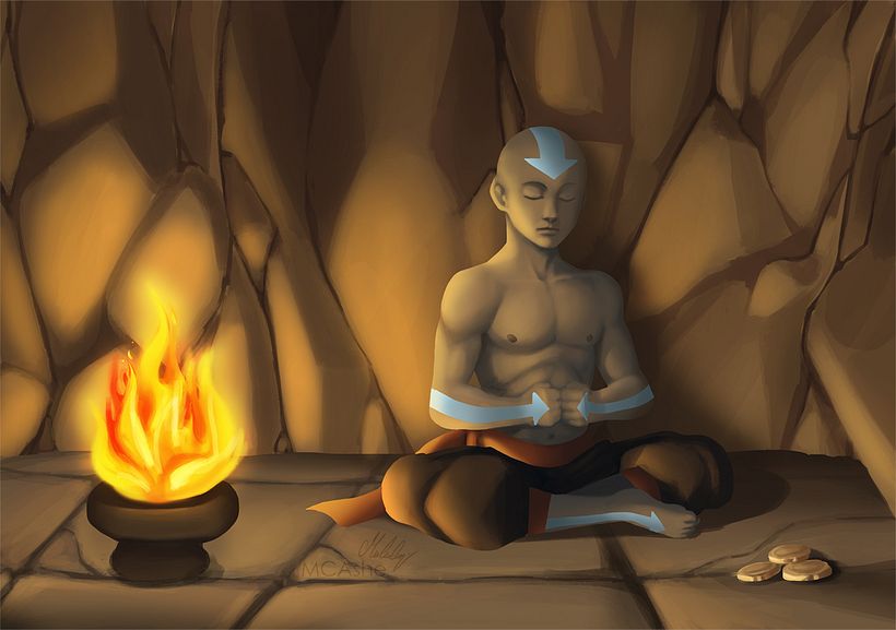 Mi Proyecto del curso: Principios de iluminación para pintura digital - Aang Avatar  4