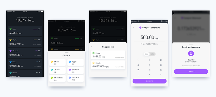Bitso Buy Flow: Primera versión del flujo de compra donde participe.