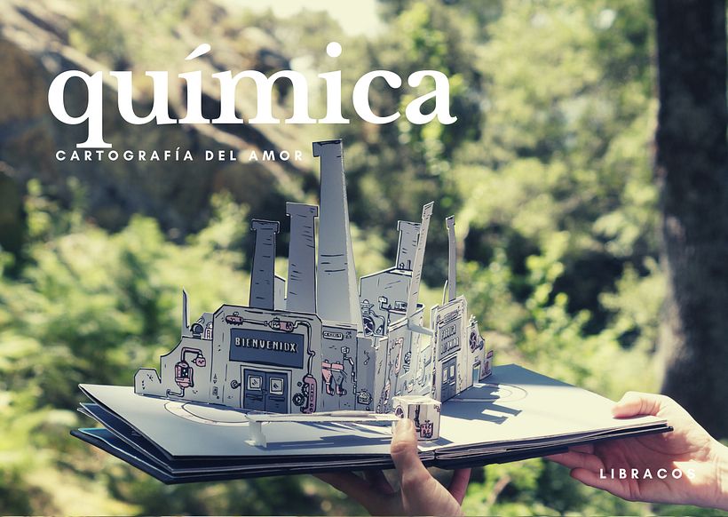 Mi Proyecto del curso: Cartografía del Amor / Libro mapa pop up desplegable  - Diseño editorial