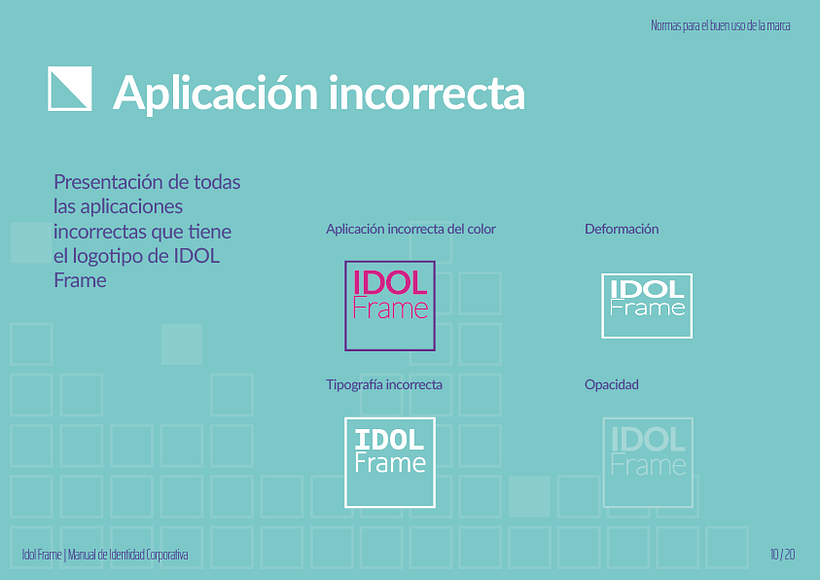 Identidad Corporativa IDOL Frame 9