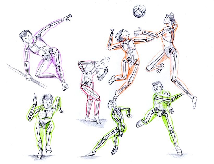 Tomé los deportes como referencia para recopilar estas poses sumamente dinámicas.