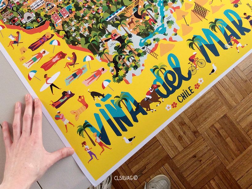 Mapa Ilustrado de la comuna de Viña del Mar - Chile