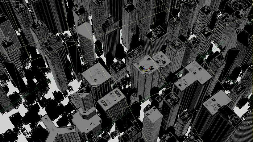 vista de alambre con multiscatter