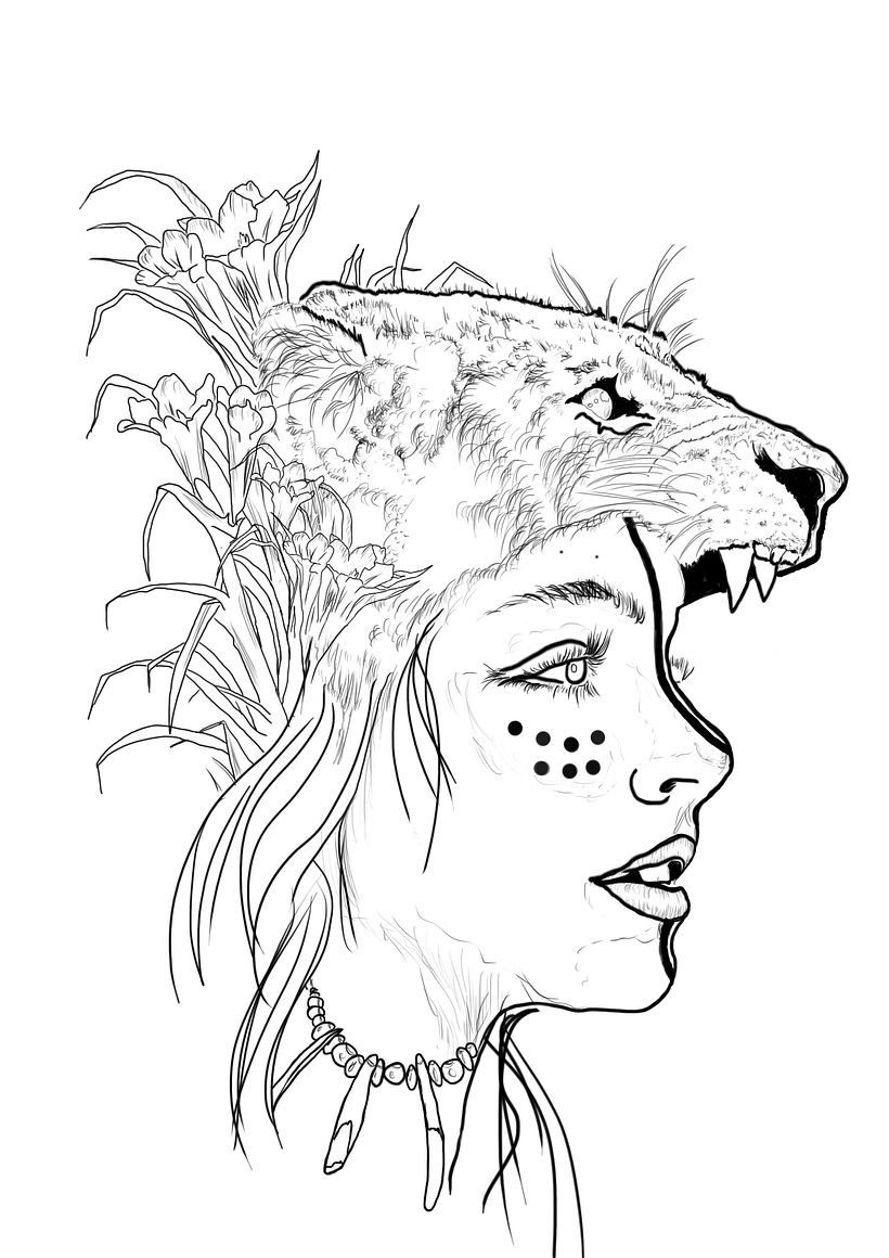 Meu projeto do curso: Desenho e ilustração digital de tatuagens com o Procreate 2