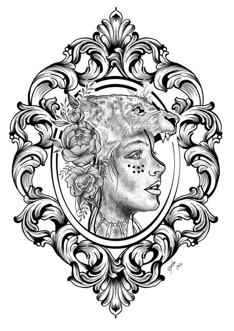 Meu projeto do curso: Desenho e ilustração digital de tatuagens com o Procreate 6