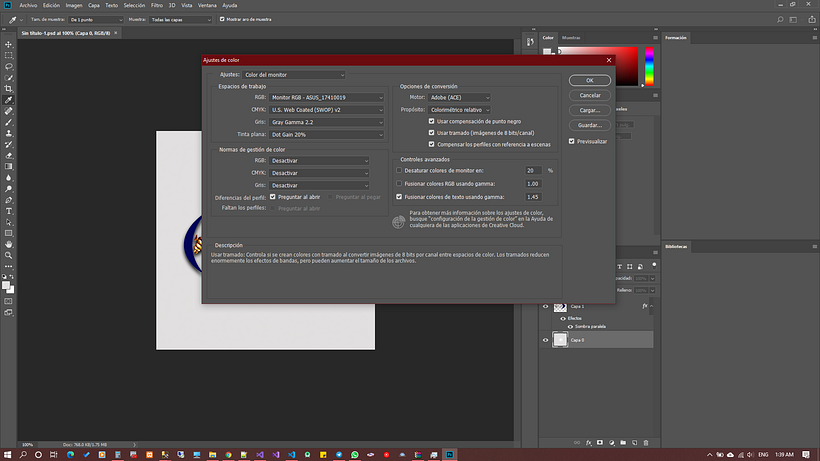 Problema con colores de Photoshop 1