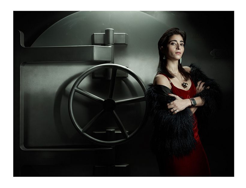 Retrato a la  actriz Alba Flores para la primera temporada de la serie La Casa de Papel. ©Jeosm