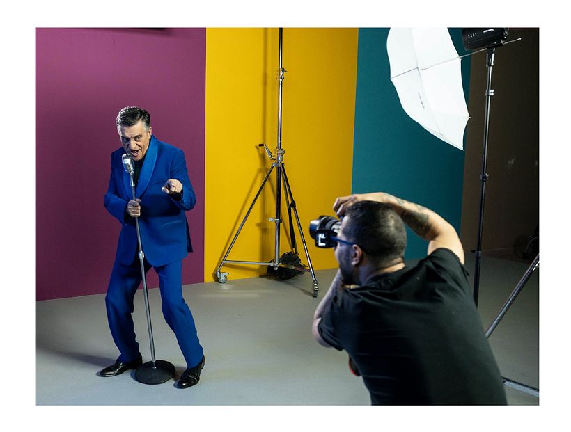 Making off del retrato que realicé al El Gran Wyoming para el programa El Intermedio. ©Jeosm