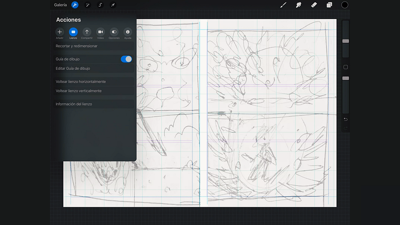 Activate the Drawing Guide so that a grid appears