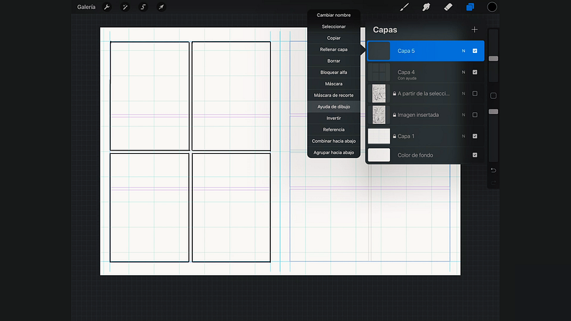 Draw the frames of the vignettes first
