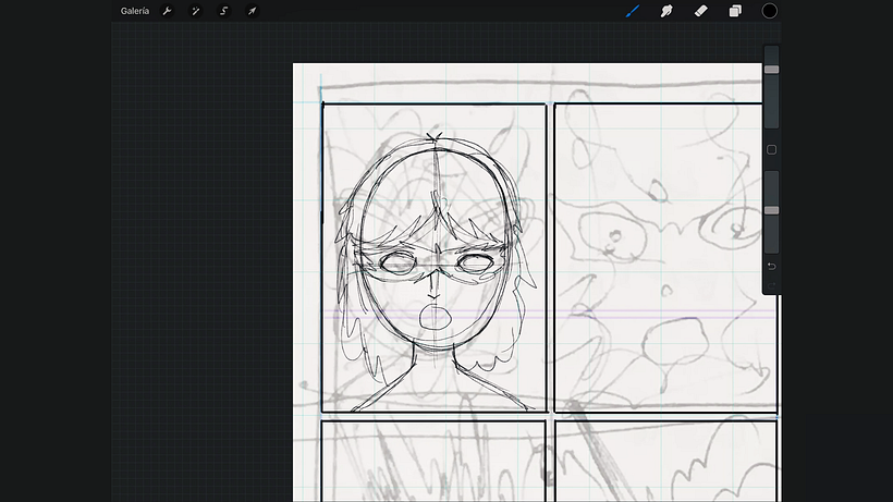 Start working on the sketch on the left page