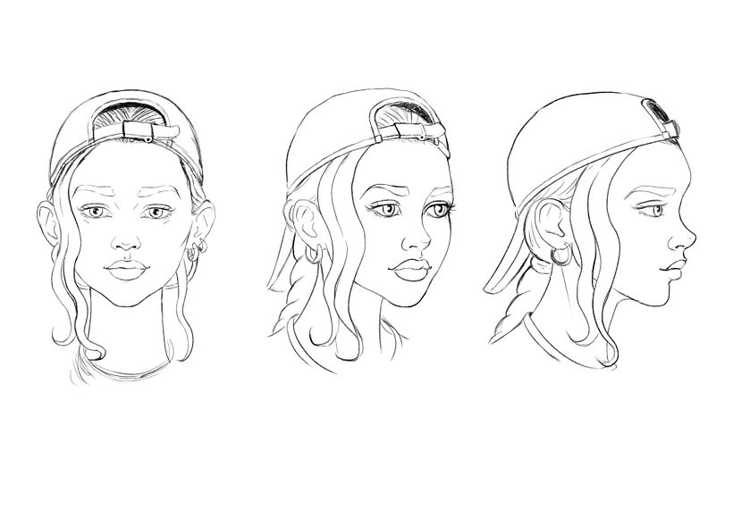 Inés Skateboarder, Mi Proyecto del curso: Creación de personajes estilo urbano 1