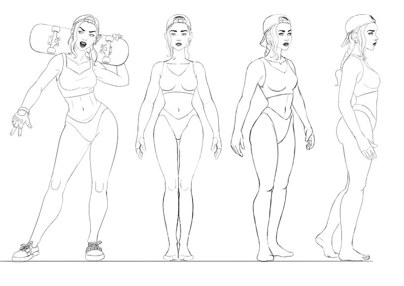 Inés Skateboarder, Mi Proyecto del curso: Creación de personajes estilo urbano 2