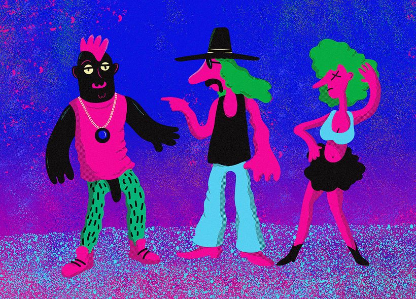 Just a bunch of freaks! - Ilustração tradicional