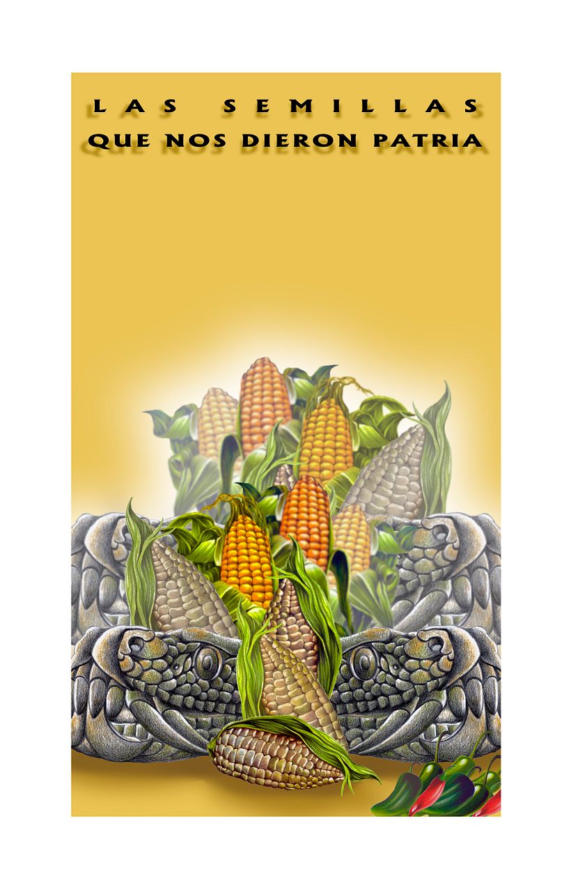 Cartel publicitario para promover un evento de productores agropecuarios mexicanos. 