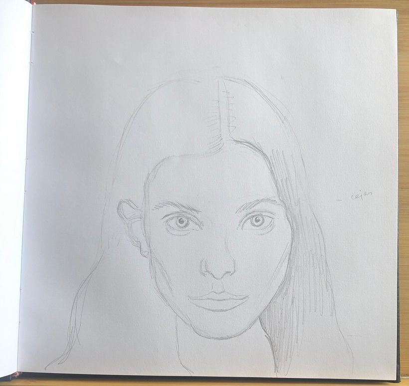 Mi Proyecto del curso: Retrato realista con lápiz de grafito 1