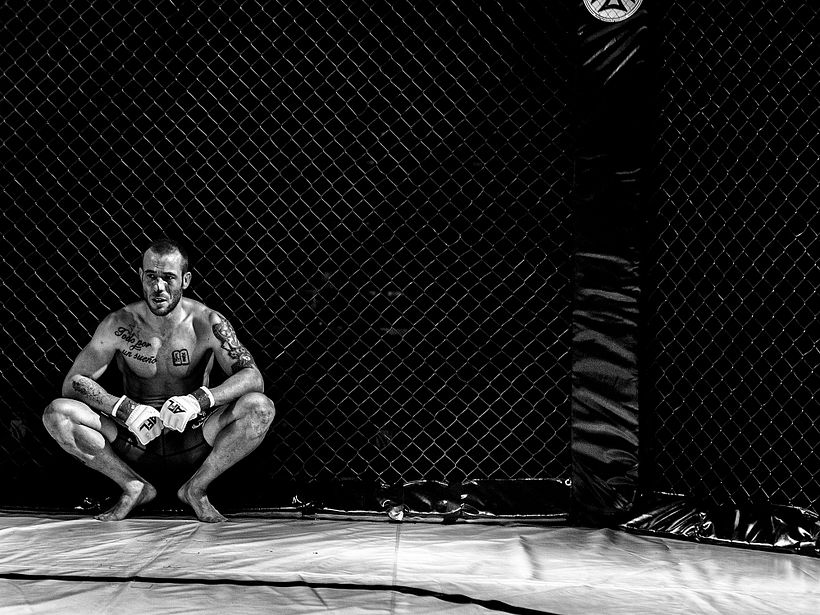 Retrato al luchador Jesús Montero durante el descanso de un combate. ©Jeosm